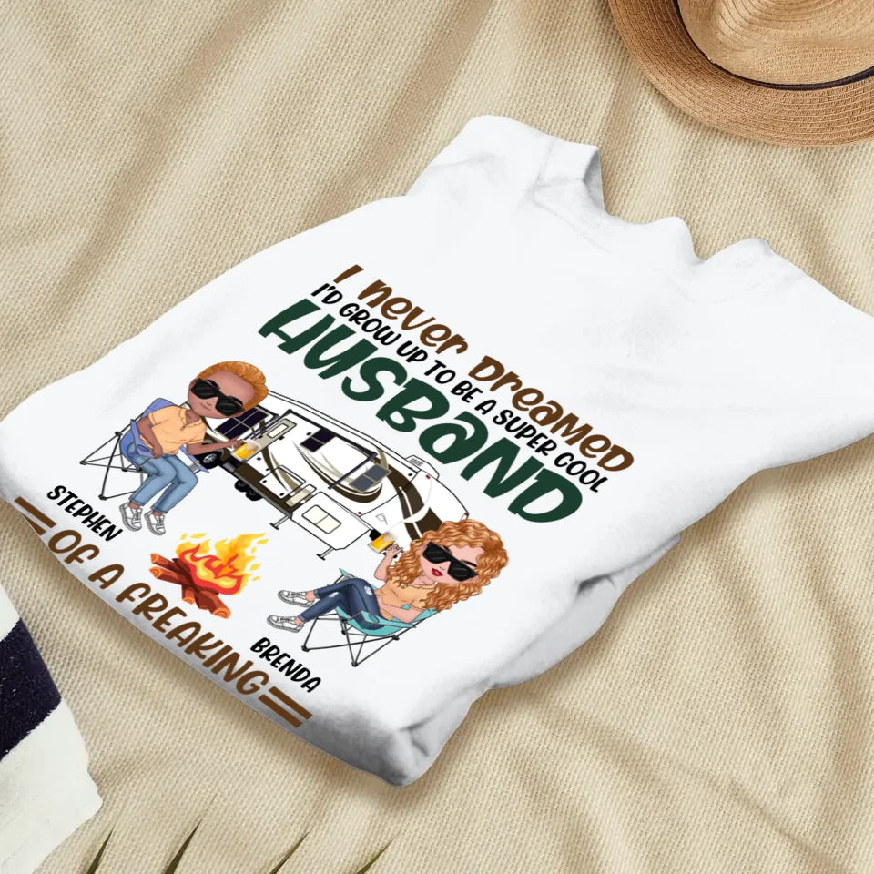 Her Crazy Camper Husband: Surprisingly Crushing It - Personalized Gifts For Couples - Unisex Sweater