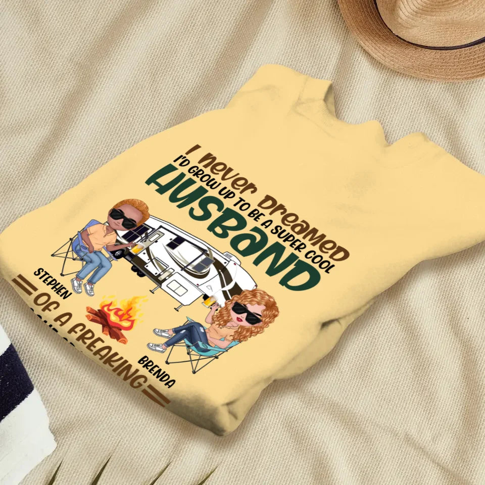 Her Crazy Camper Husband: Surprisingly Crushing It - Personalized Gifts For Couples - Unisex Sweater