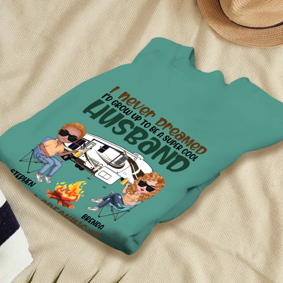 Her Crazy Camper Husband: Surprisingly Crushing It - Personalized Gifts For Couples - Unisex Sweater