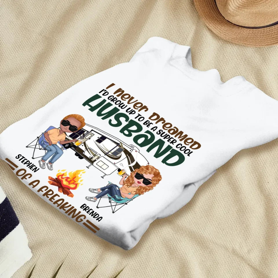 Her Crazy Camper Husband: Surprisingly Crushing It - Personalized Gifts For Couples - Unisex Sweater