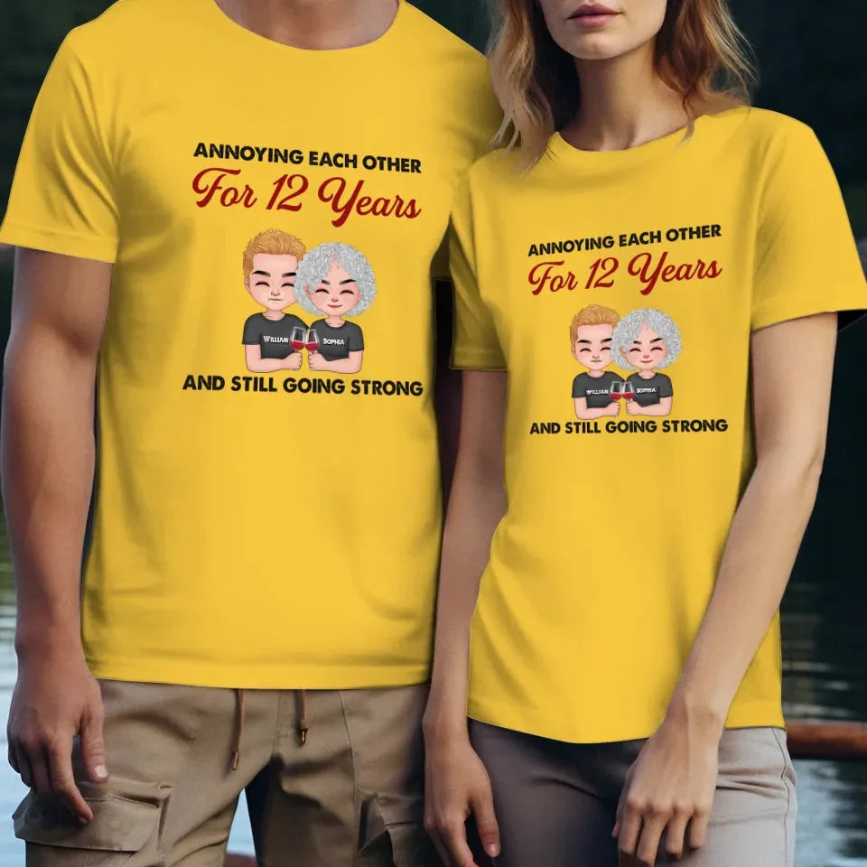 Couple Annoying Each Other For Years And Still Going Strong - Personalized Gifts For Couples - Unisex T-Shirt