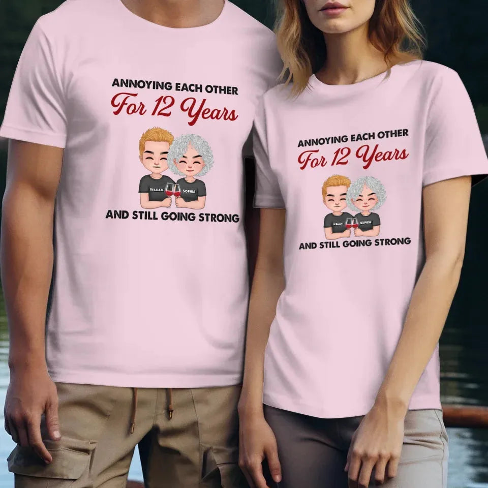 Couple Annoying Each Other For Years And Still Going Strong - Personalized Gifts For Couples - Unisex T-Shirt