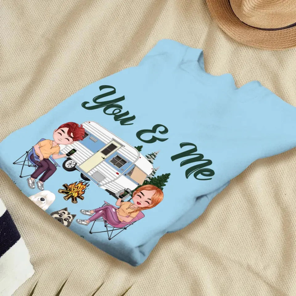 You & Me And The Dogs - Personalized Gifts For Couples - Unisex Sweater