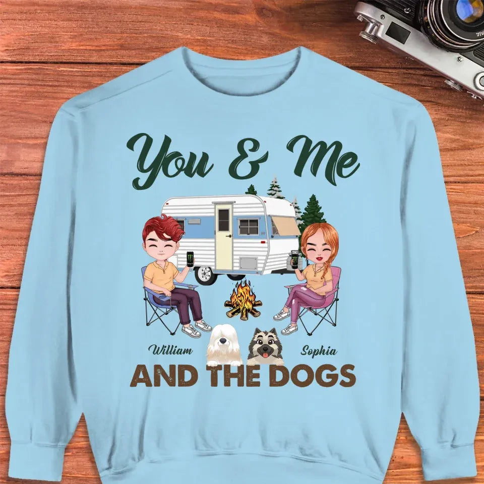 You & Me And The Dogs - Personalized Gifts For Couples - Unisex Sweater