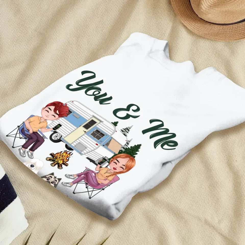 You & Me And The Dogs - Personalized Gifts For Couples - Unisex Sweater