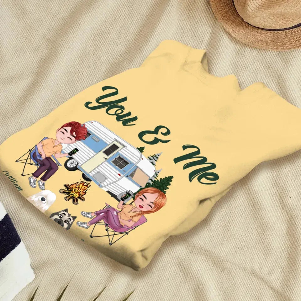 You & Me And The Dogs - Personalized Gifts For Couples - Unisex Sweater