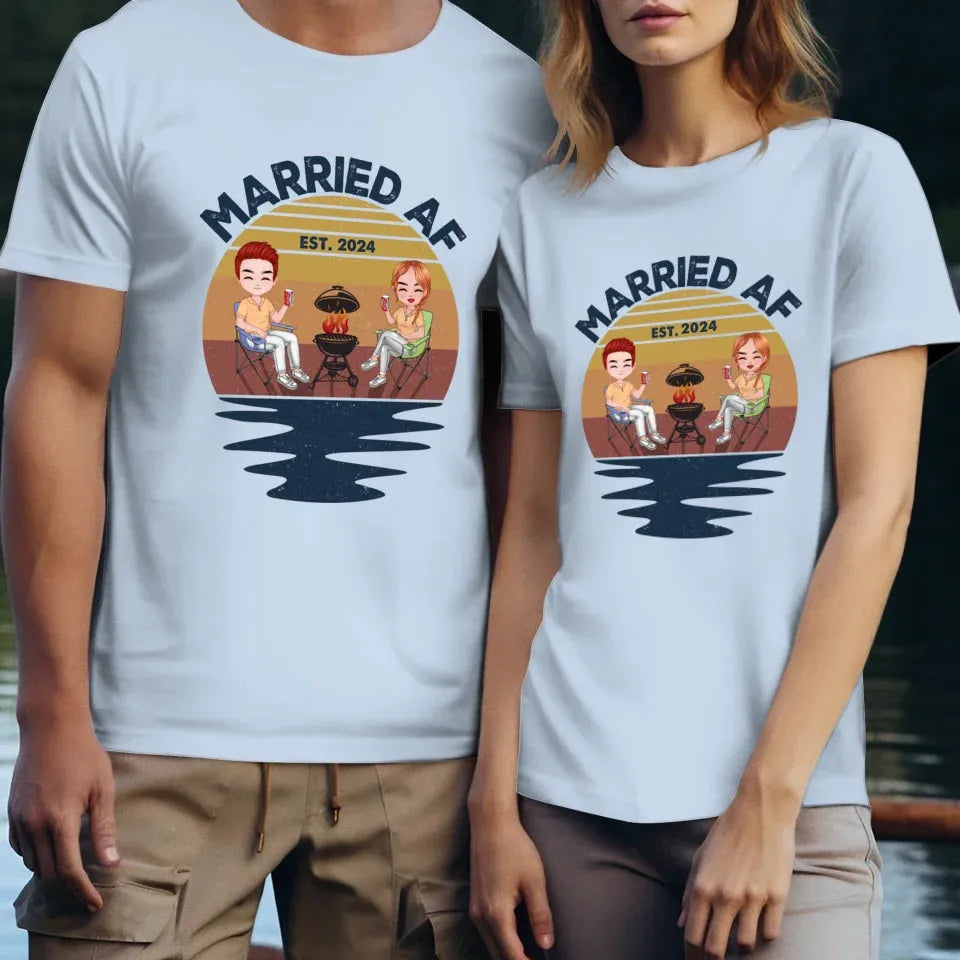 Married AF Represents A Strong And Unapologetic Commitment - Personalized Gifts For Couples - Unisex T-Shirt