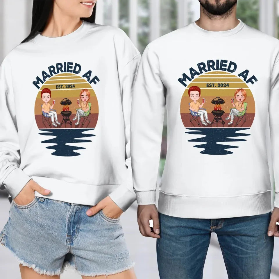 Married AF Represents A Strong And Unapologetic Commitment - Personalized Gifts For Couples - Unisex Sweater