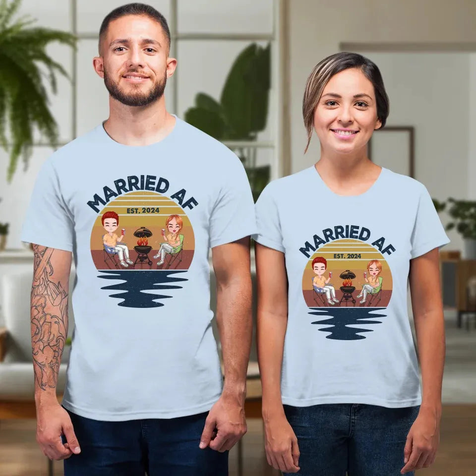 Married AF Represents A Strong And Unapologetic Commitment - Personalized Gifts For Couples - Unisex T-Shirt