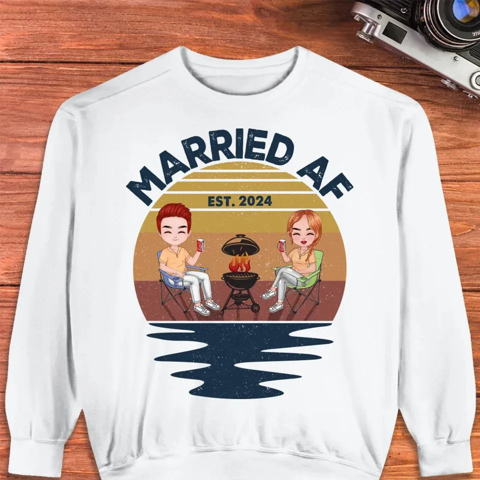 Married AF Represents A Strong And Unapologetic Commitment - Personalized Gifts For Couples - Unisex Sweater