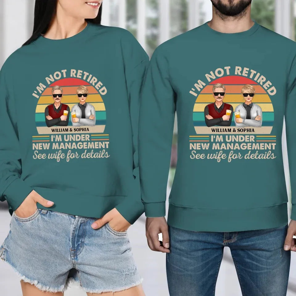 A Retirement Journey With A New Boss In Charge At Home - Personalized Gifts For Couples - Unisex Sweater