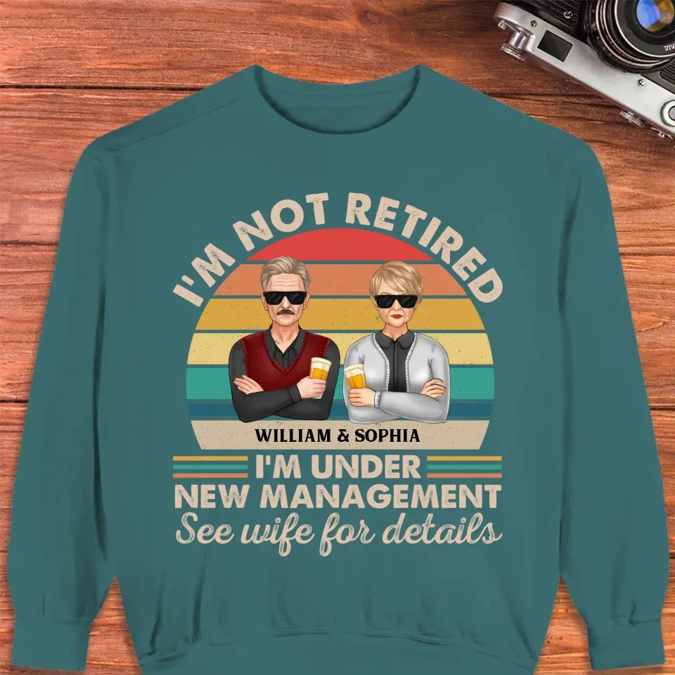 A Retirement Journey With A New Boss In Charge At Home - Personalized Gifts For Couples - Unisex Sweater