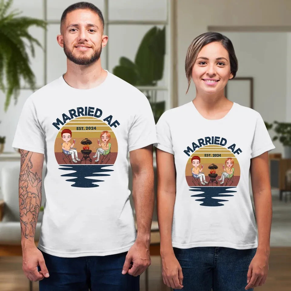 Married AF Represents A Strong And Unapologetic Commitment - Personalized Gifts For Couples - Unisex T-Shirt