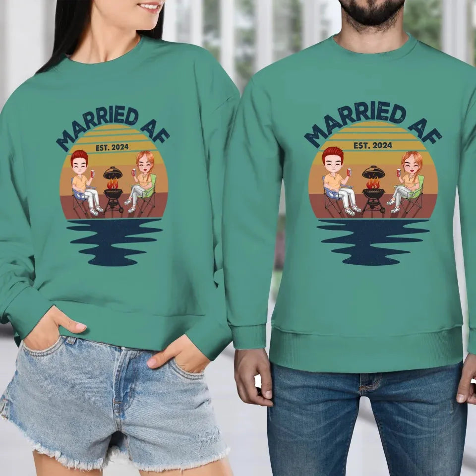 Married AF Represents A Strong And Unapologetic Commitment - Personalized Gifts For Couples - Unisex Sweater