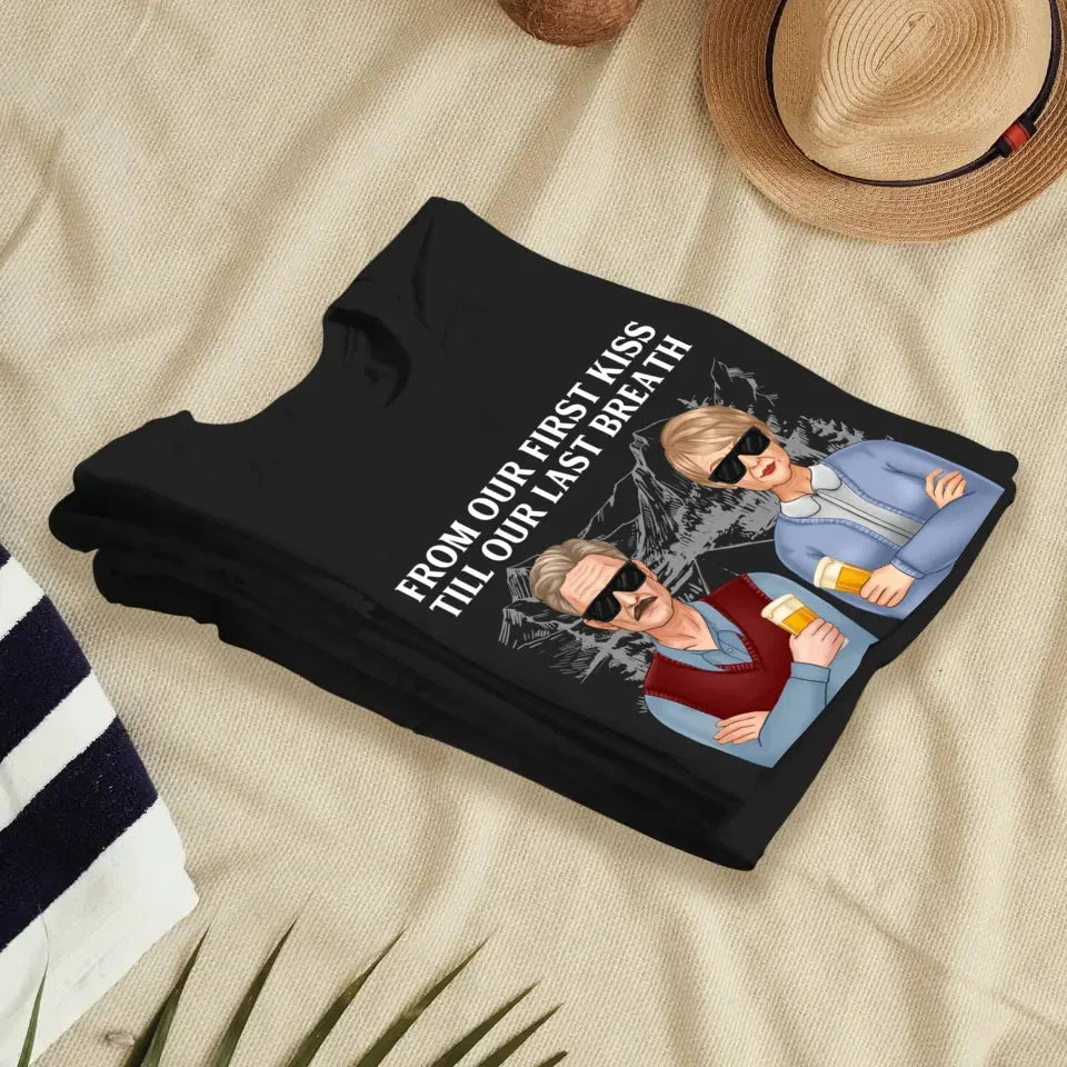 A Timeless Love From Beginning To End: Cherish Every Moment - Personalized Gifts For Couples - Unisex T-Shirt