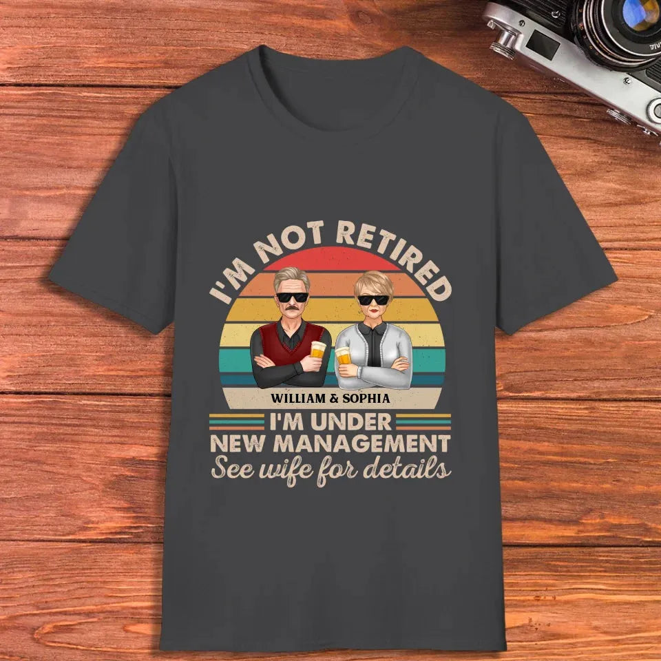 A Retirement Journey With A New Boss In Charge At Home - Personalized Gifts For Couples - Unisex T-Shirt