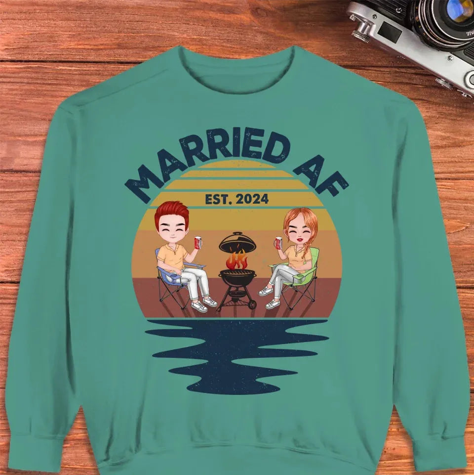 Married AF Represents A Strong And Unapologetic Commitment - Personalized Gifts For Couples - Unisex Sweater