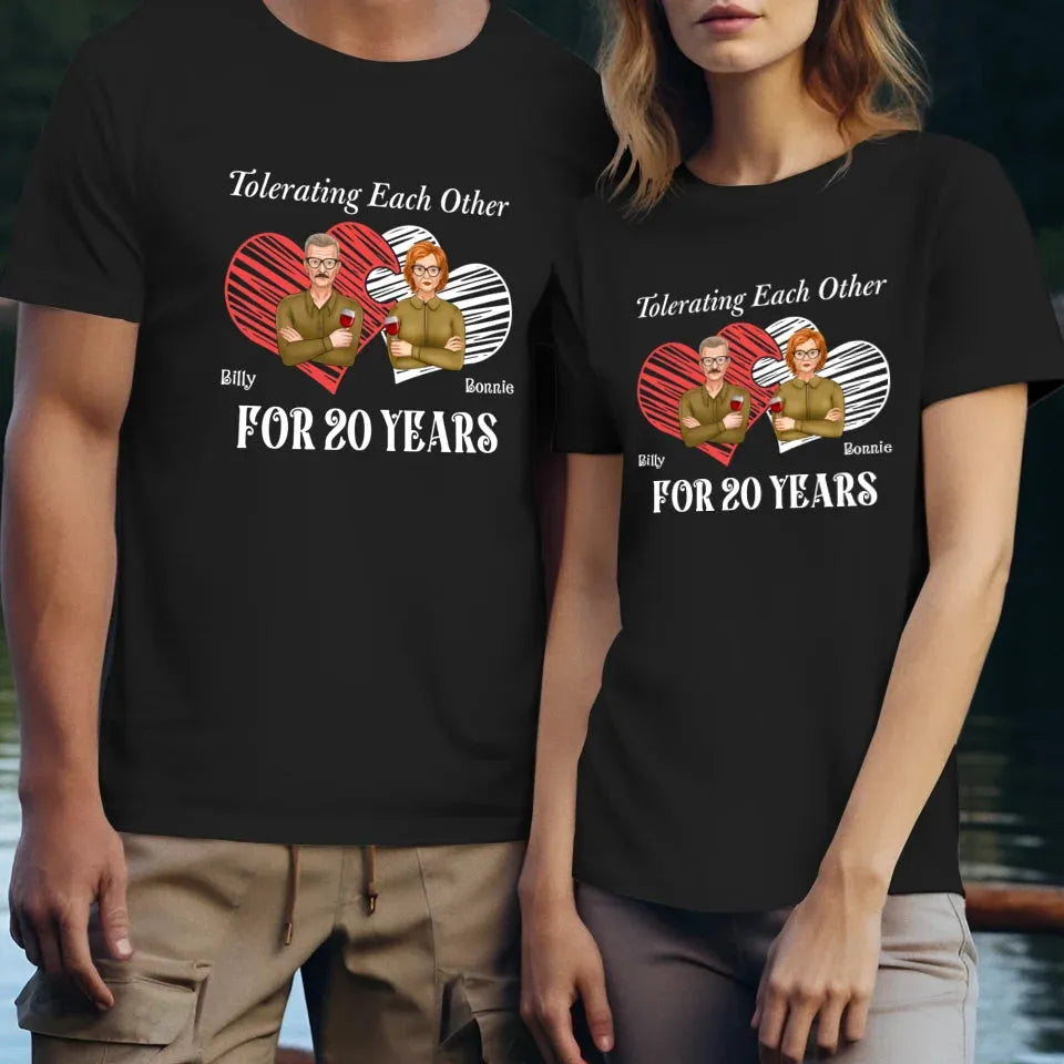 Tales Of Coexistings And Embracing Quirks: Love Conquers All - Personalized Gifts For Couples - Unisex T-Shirt