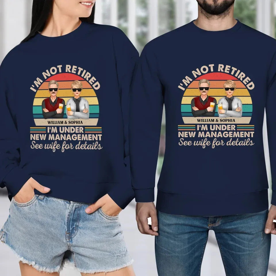 A Retirement Journey With A New Boss In Charge At Home - Personalized Gifts For Couples - Unisex Sweater