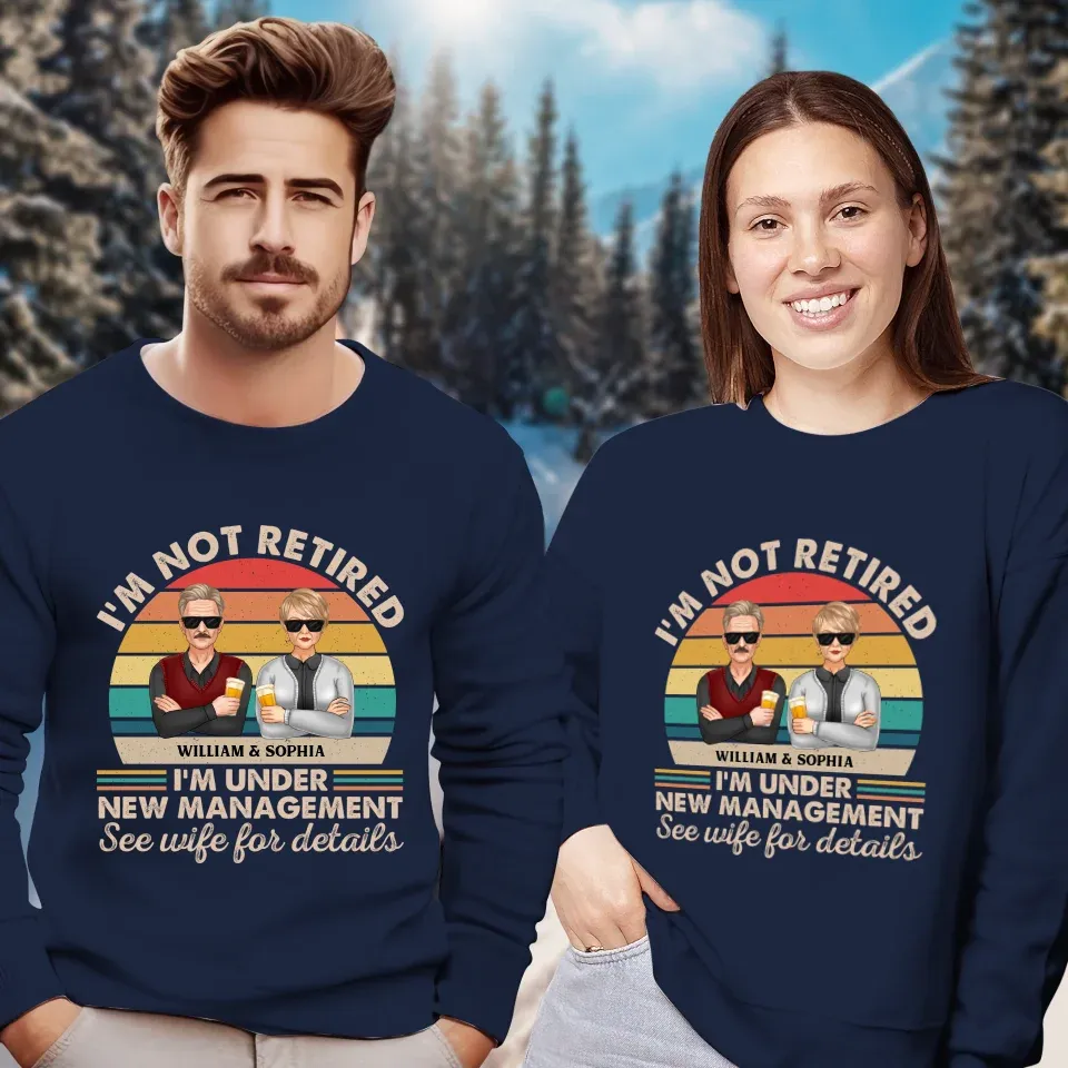 A Retirement Journey With A New Boss In Charge At Home - Personalized Gifts For Couples - Unisex Sweater