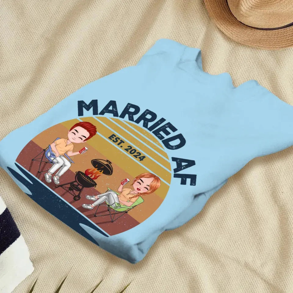 Married AF Represents A Strong And Unapologetic Commitment - Personalized Gifts For Couples - Unisex Sweater