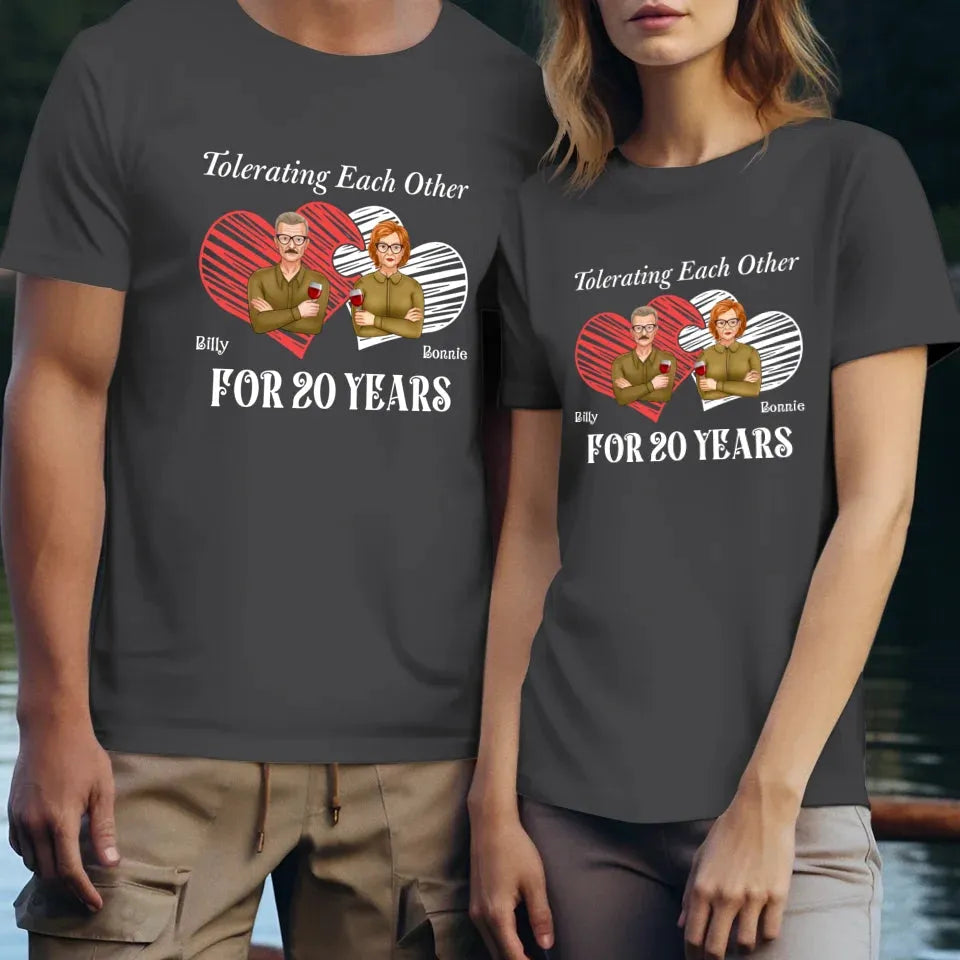 Tales Of Coexistings And Embracing Quirks: Love Conquers All - Personalized Gifts For Couples - Unisex T-Shirt