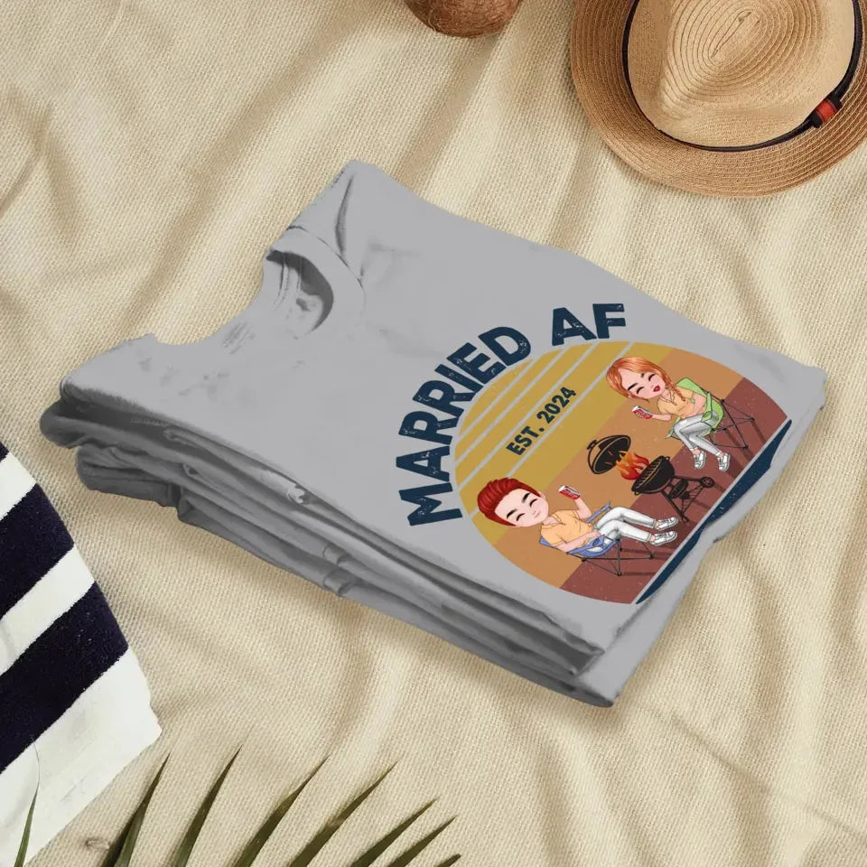 Married AF Represents A Strong And Unapologetic Commitment - Personalized Gifts For Couples - Unisex T-Shirt