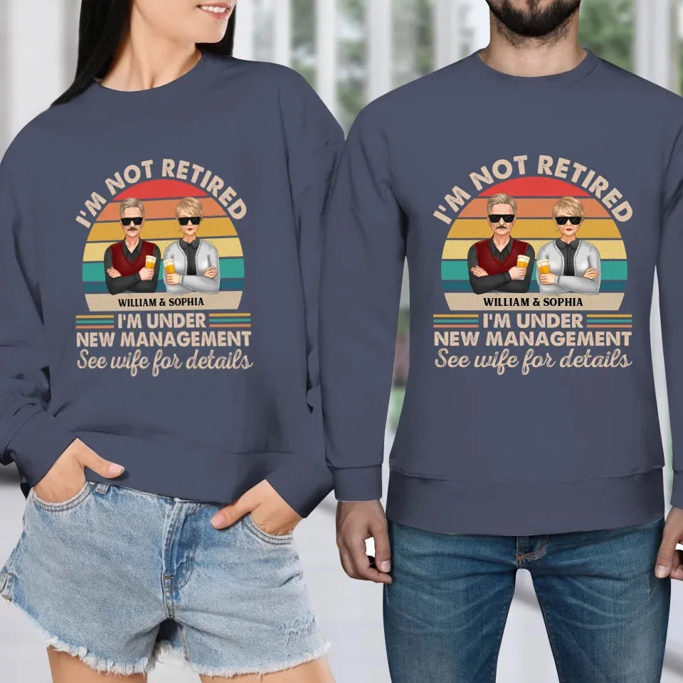 A Retirement Journey With A New Boss In Charge At Home - Personalized Gifts For Couples - Unisex Sweater