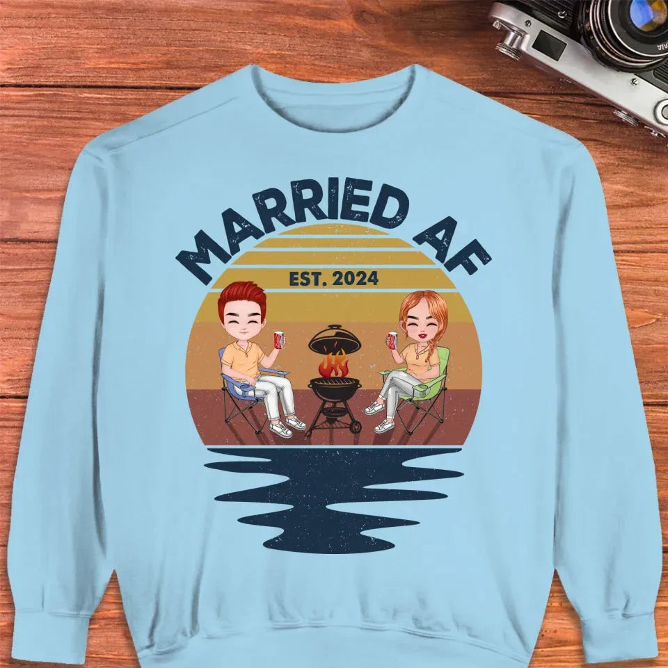 Married AF Represents A Strong And Unapologetic Commitment - Personalized Gifts For Couples - Unisex Sweater