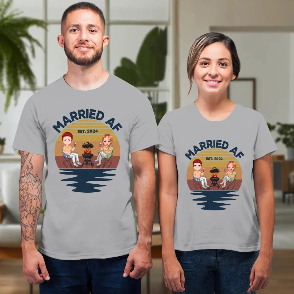 Married AF Represents A Strong And Unapologetic Commitment - Personalized Gifts For Couples - Unisex T-Shirt