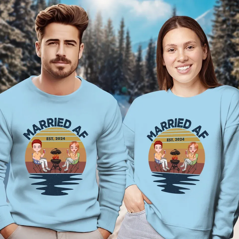 Married AF Represents A Strong And Unapologetic Commitment - Personalized Gifts For Couples - Unisex Sweater