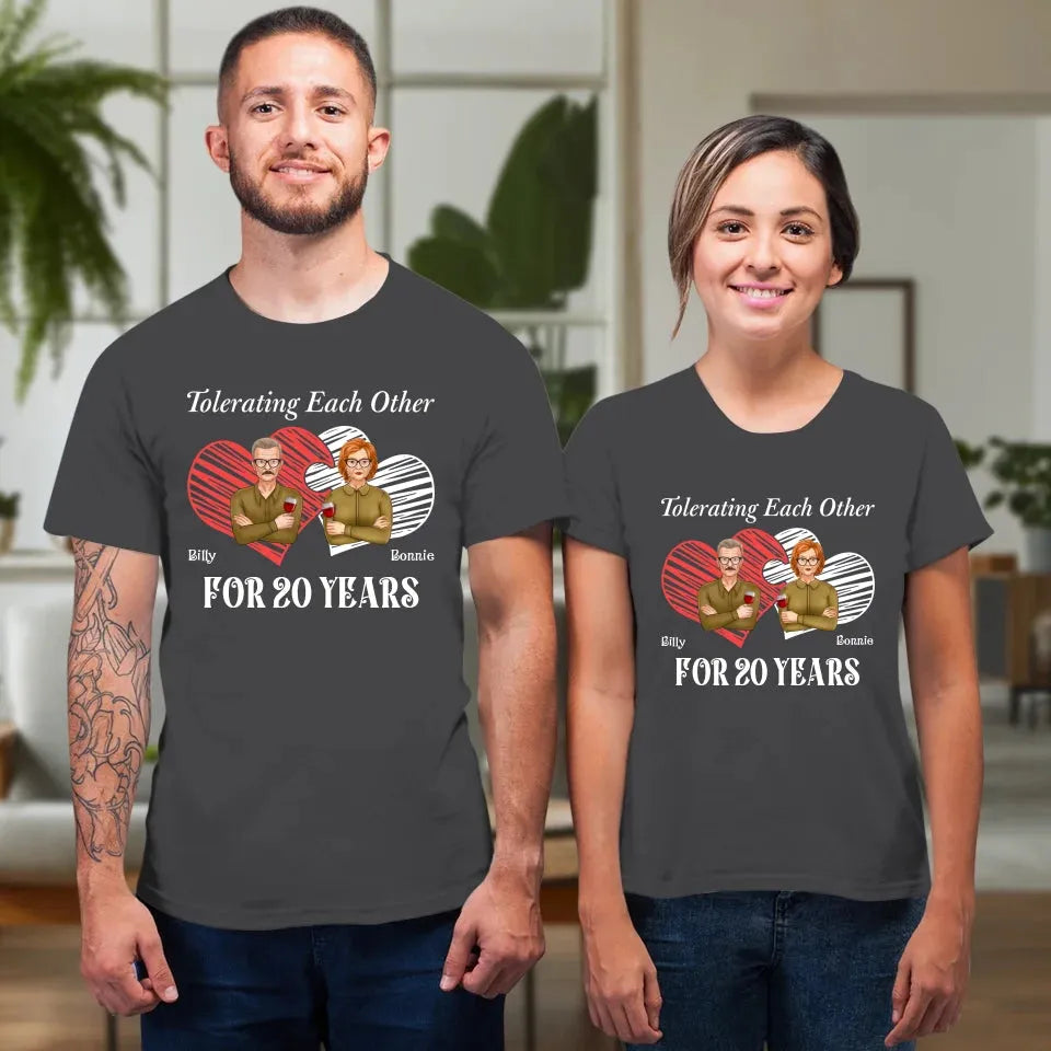 Tales Of Coexistings And Embracing Quirks: Love Conquers All - Personalized Gifts For Couples - Unisex T-Shirt