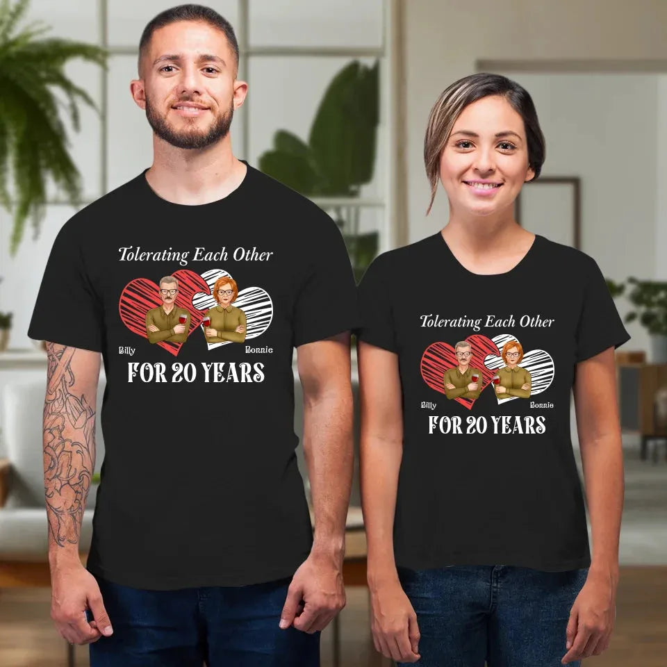 Tales Of Coexistings And Embracing Quirks: Love Conquers All - Personalized Gifts For Couples - Unisex T-Shirt