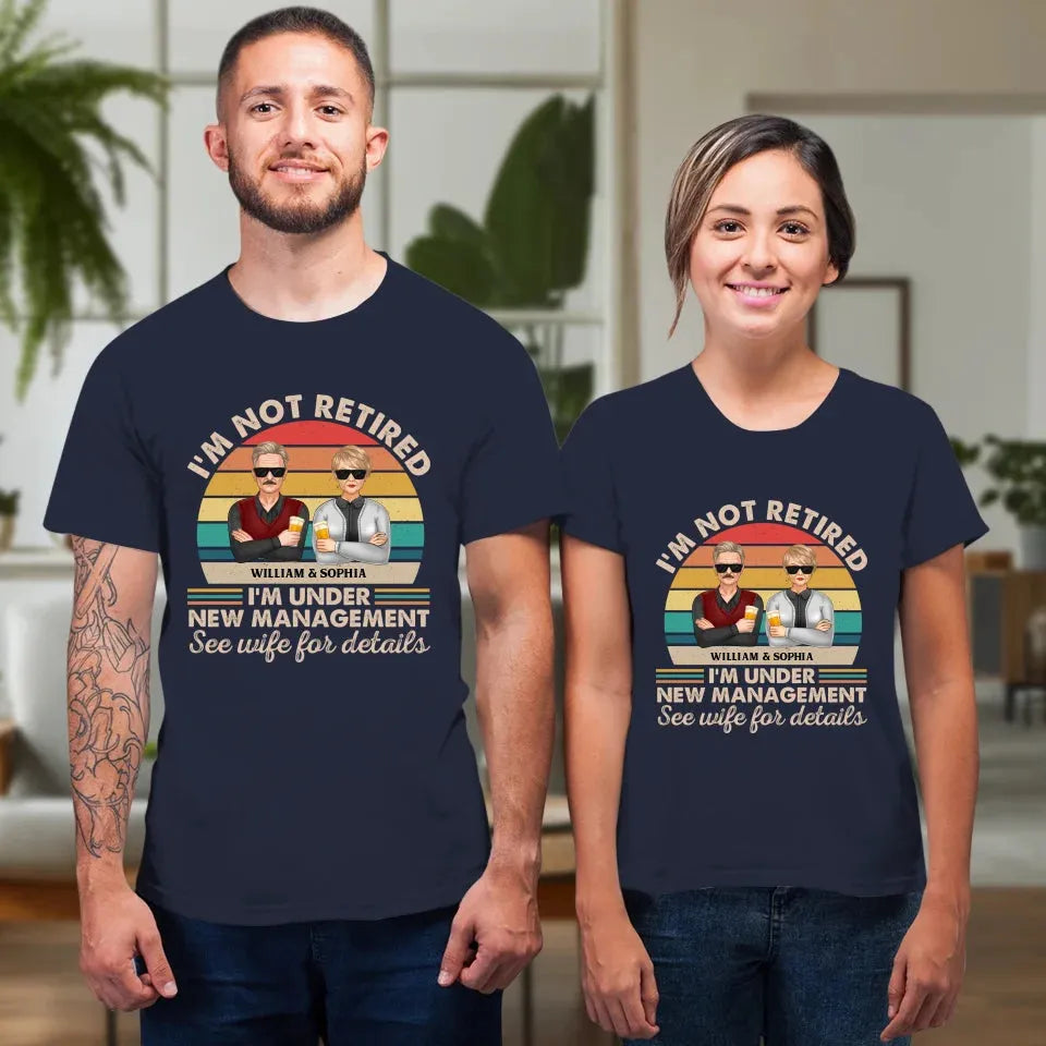 A Retirement Journey With A New Boss In Charge At Home - Personalized Gifts For Couples - Unisex T-Shirt