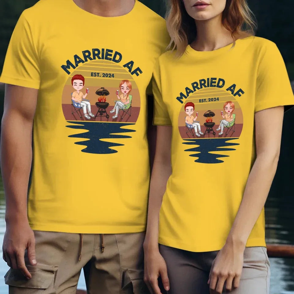 Married AF Represents A Strong And Unapologetic Commitment - Personalized Gifts For Couples - Unisex T-Shirt