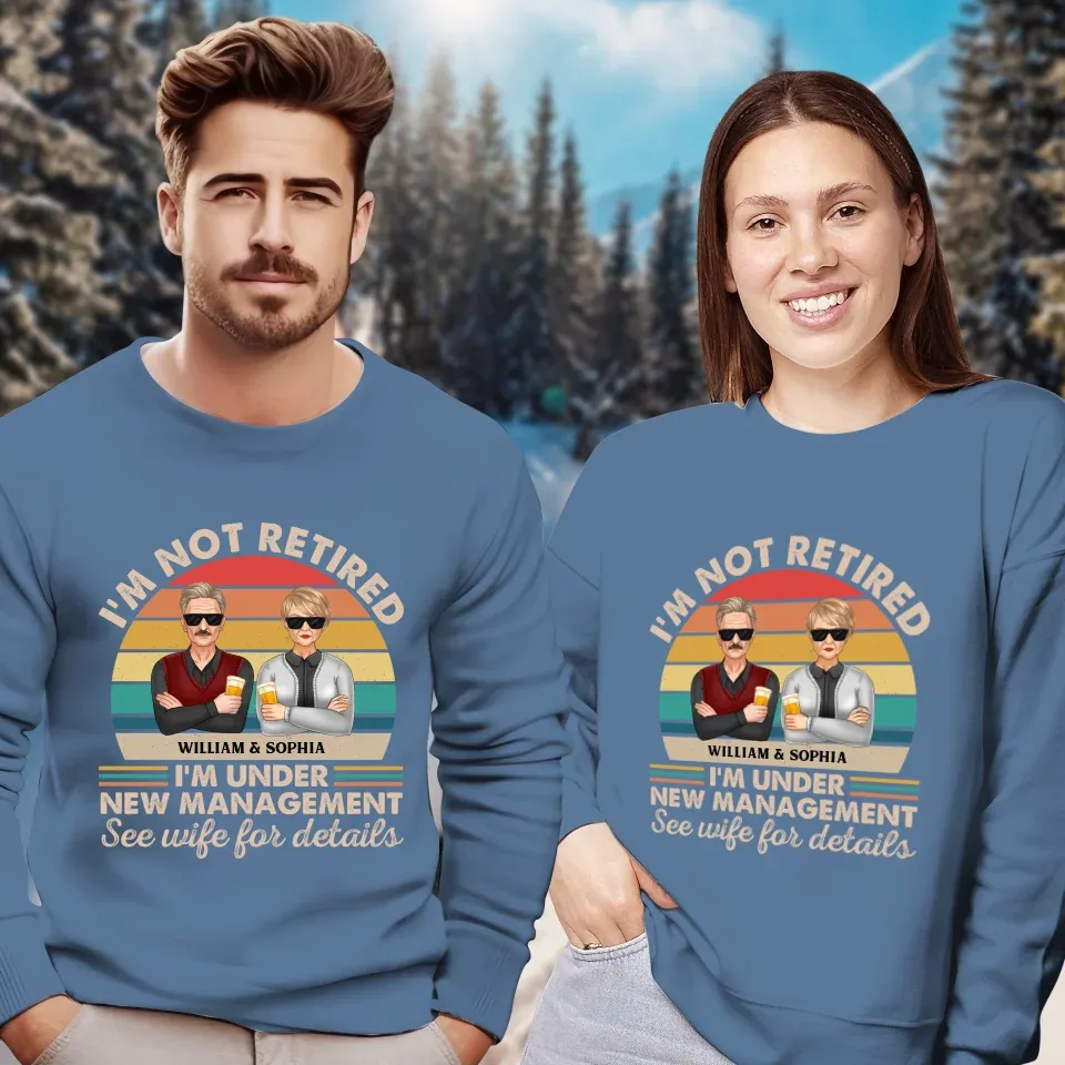 A Retirement Journey With A New Boss In Charge At Home - Personalized Gifts For Couples - Unisex Sweater