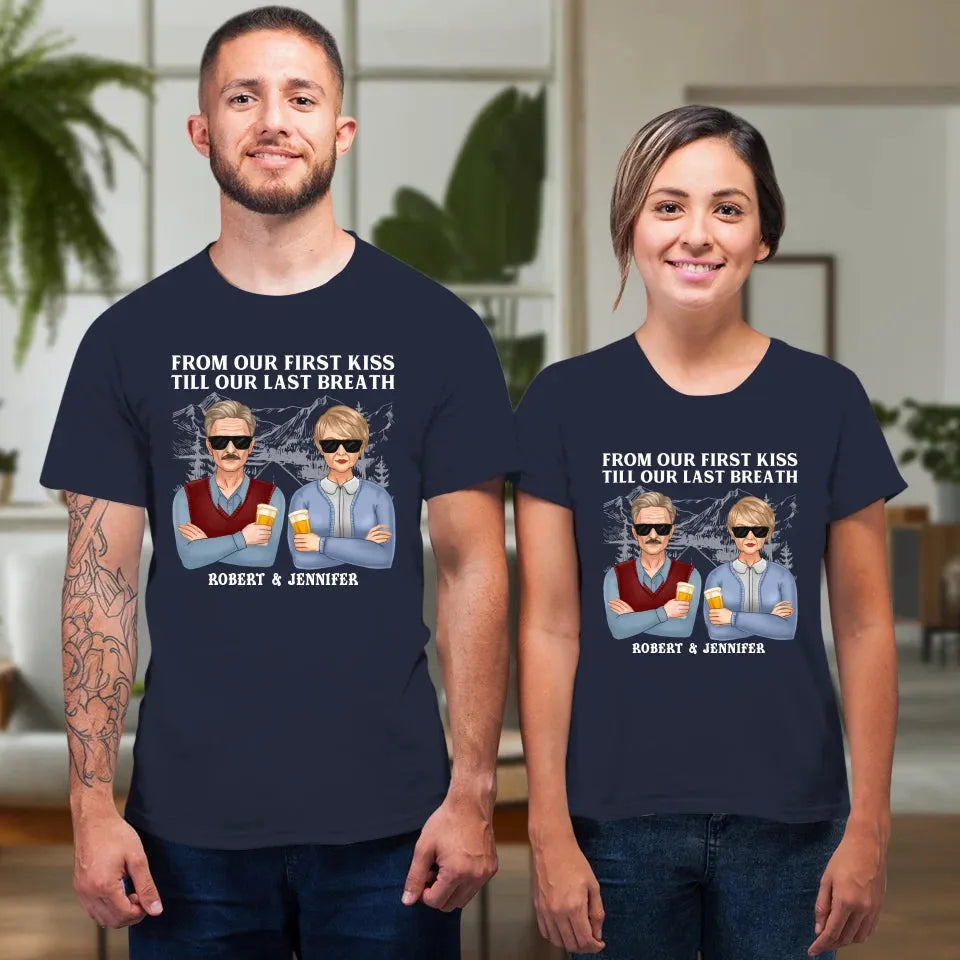 A Timeless Love From Beginning To End: Cherish Every Moment - Personalized Gifts For Couples - Unisex T-Shirt