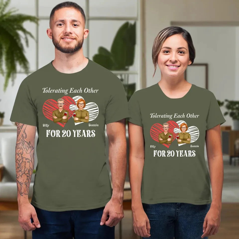 Tales Of Coexistings And Embracing Quirks: Love Conquers All - Personalized Gifts For Couples - Unisex T-Shirt