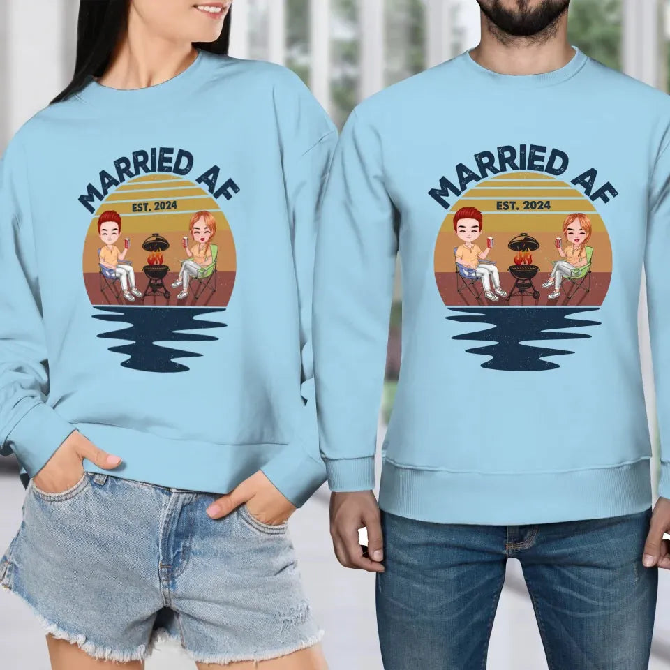 Married AF Represents A Strong And Unapologetic Commitment - Personalized Gifts For Couples - Unisex Sweater