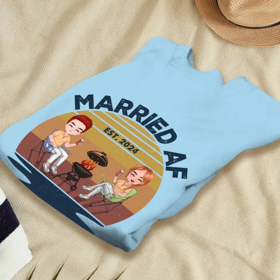 Married AF Represents A Strong And Unapologetic Commitment - Personalized Gifts For Couples - Unisex Sweater