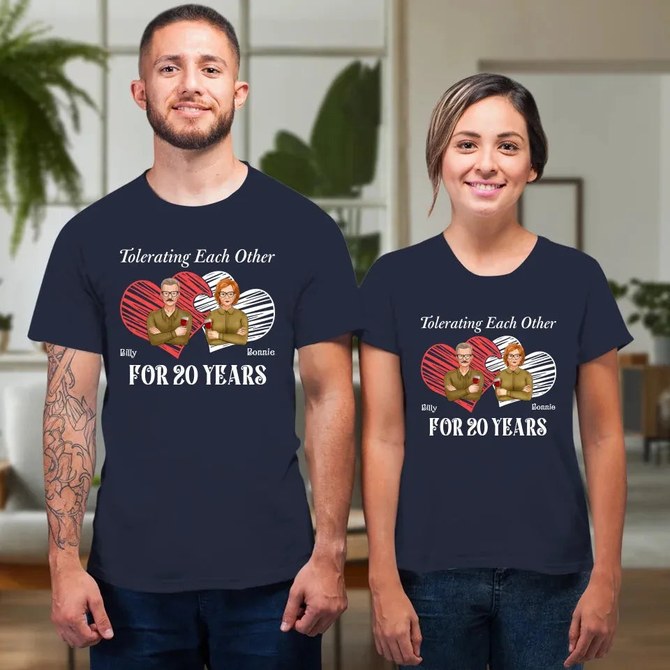 Tales Of Coexistings And Embracing Quirks: Love Conquers All - Personalized Gifts For Couples - Unisex T-Shirt