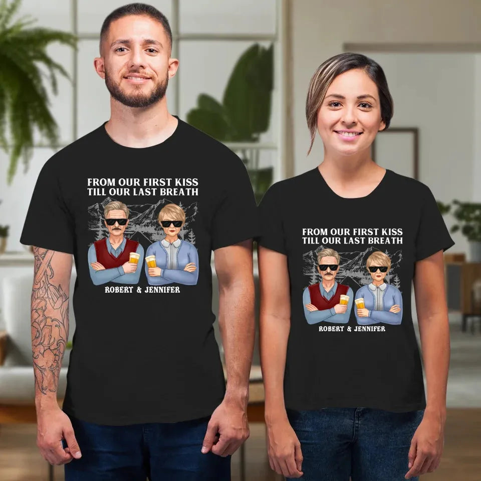 A Timeless Love From Beginning To End: Cherish Every Moment - Personalized Gifts For Couples - Unisex T-Shirt