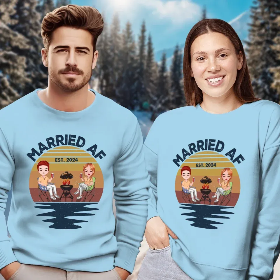 Married AF Represents A Strong And Unapologetic Commitment - Personalized Gifts For Couples - Unisex Sweater