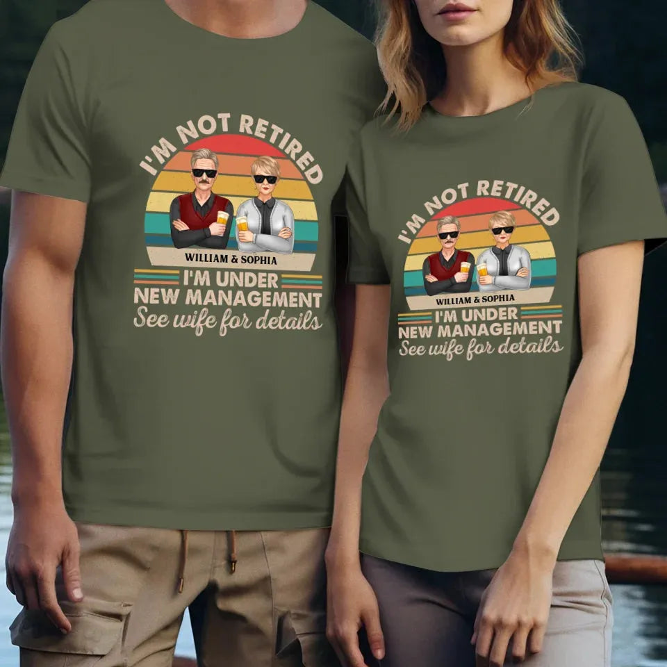 A Retirement Journey With A New Boss In Charge At Home - Personalized Gifts For Couples - Unisex T-Shirt