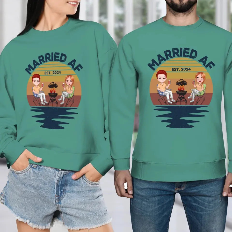 Married AF Represents A Strong And Unapologetic Commitment - Personalized Gifts For Couples - Unisex Sweater