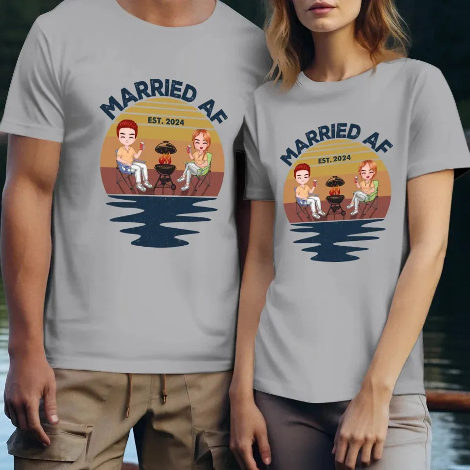 Married AF Represents A Strong And Unapologetic Commitment - Personalized Gifts For Couples - Unisex T-Shirt