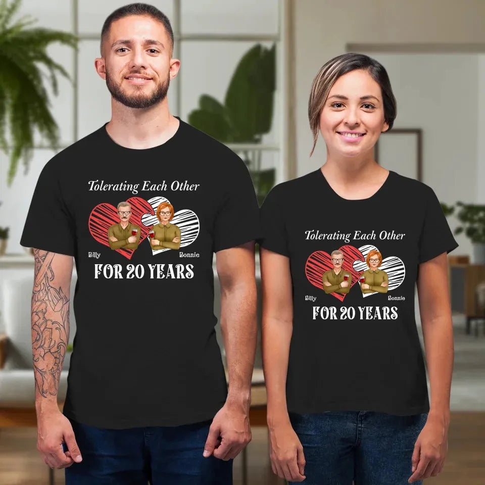 Tales Of Coexistings And Embracing Quirks: Love Conquers All - Personalized Gifts For Couples - Unisex T-Shirt