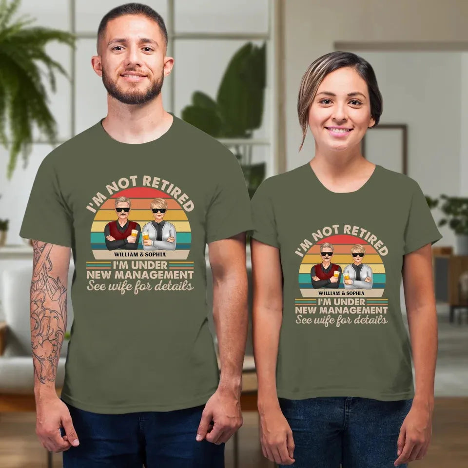 A Retirement Journey With A New Boss In Charge At Home - Personalized Gifts For Couples - Unisex T-Shirt