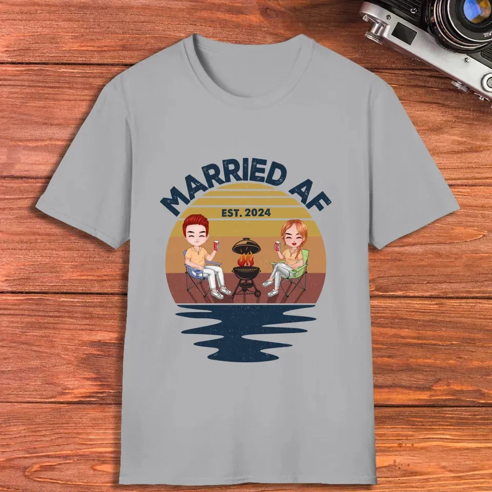 Married AF Represents A Strong And Unapologetic Commitment - Personalized Gifts For Couples - Unisex T-Shirt