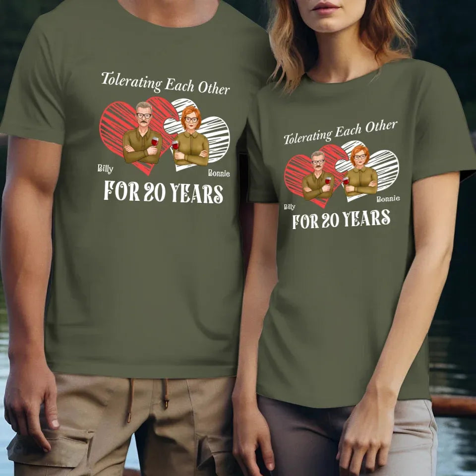 Tales Of Coexistings And Embracing Quirks: Love Conquers All - Personalized Gifts For Couples - Unisex T-Shirt